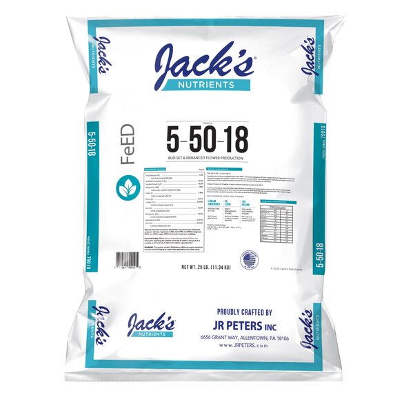 Jack's Nutrients 5-50-18 UltraViolet Fertilizer - 25 lb