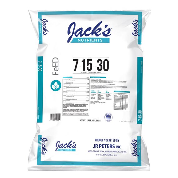 Jack's Nutrients 7-15-30 Finish Fertilizer - 25 lb