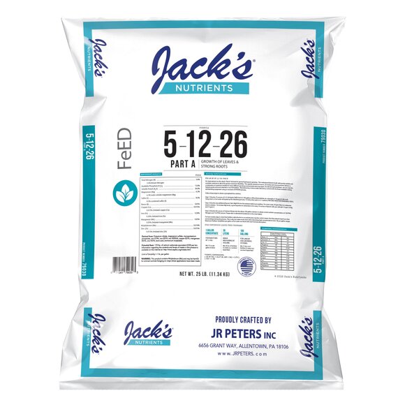 Jack's Nutrients 5-12-26 Part A Fertilizer - 25 lb
