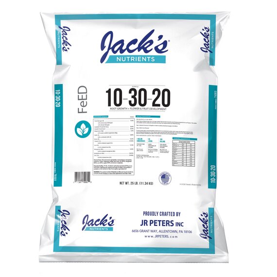 Jack's Nutrients 10-30-20 Bloom Fertilizer - 25 lb