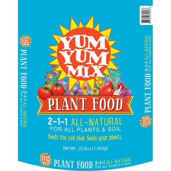 Yum Yum Mix Organic Fertilizer 2-1-1 - 25 lb - Resealable Bag