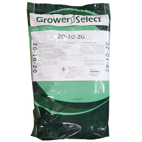 Grower Select Fertilizer 20-10-20 - 25 lb