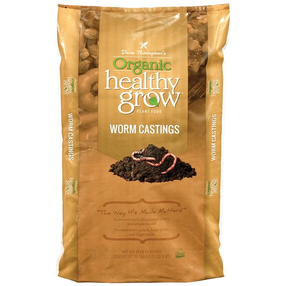 Dave Thompson's Organic Healthy Grow Worm Castings 1-0-0 | 15lb - Bag