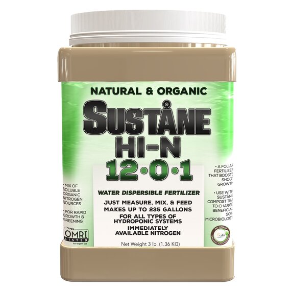 Sustane Hi-N WDF Fertilizer 12-0-1 - 3 lb