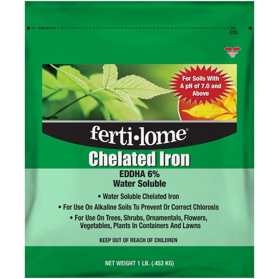 Ferti-lome Chelated Iron 6% EDDHA Water Soluble Granular Fertilizer - 1 lb