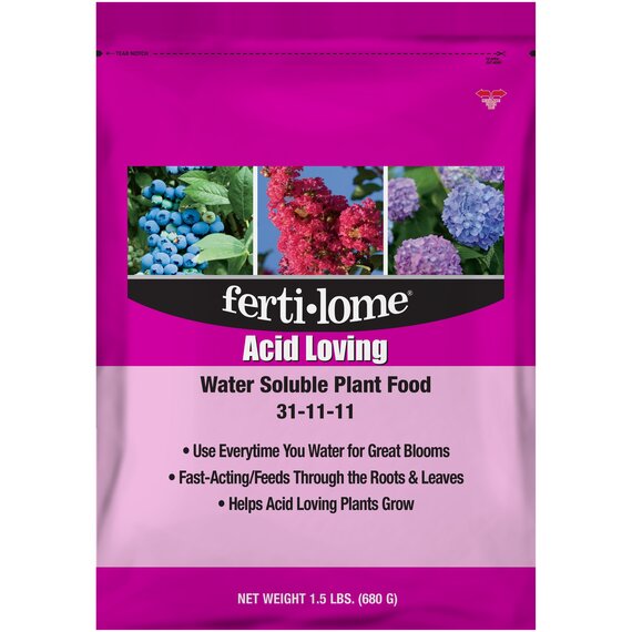 Ferti-lome Acid-Loving Water Soluble Plant Food 31-11-11 Granules - 1.5 lb
