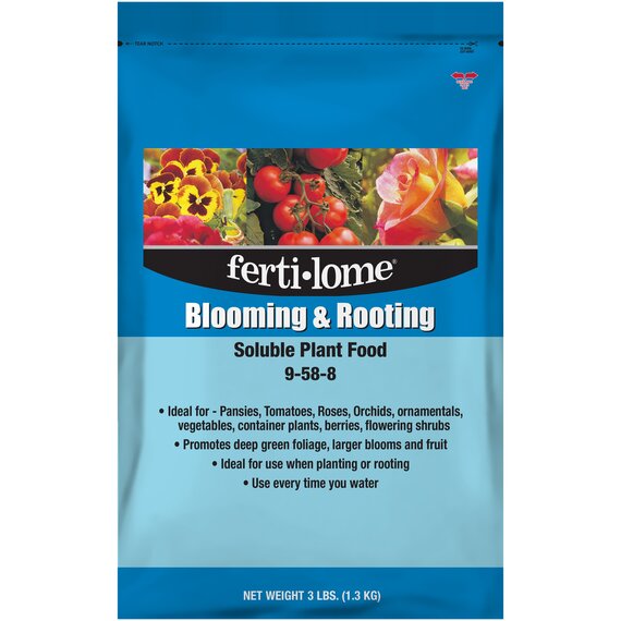 Ferti-lome Blooming and Rooting Soluble Plant Food 9-58-8 Granules - 3 lb