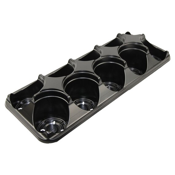 Grower Select Transport Tray - 10-Pocket - Black - for 4-in Round Pots - 20 x 8-in - Case of 75