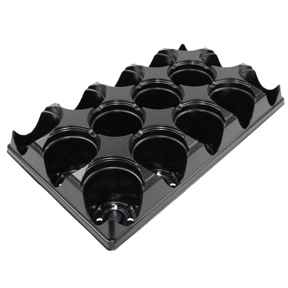 Grower Select Transport Tray - 15-Pocket - Black - for 4-in Round Pots - 20 x 12-in - Case of 70