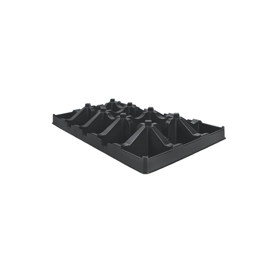 The HC Companies Ribbed Carry Tray | 20.625in L x 12.5in W x 3.5in H - Black