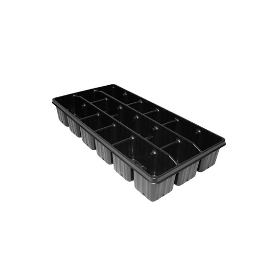 T.O. Plastics Press Fill Carry Tray | Deep - Square - Fits 3.5in - Black - 21.25in L x 10.81in W x 3.5in H - Thermoformed
