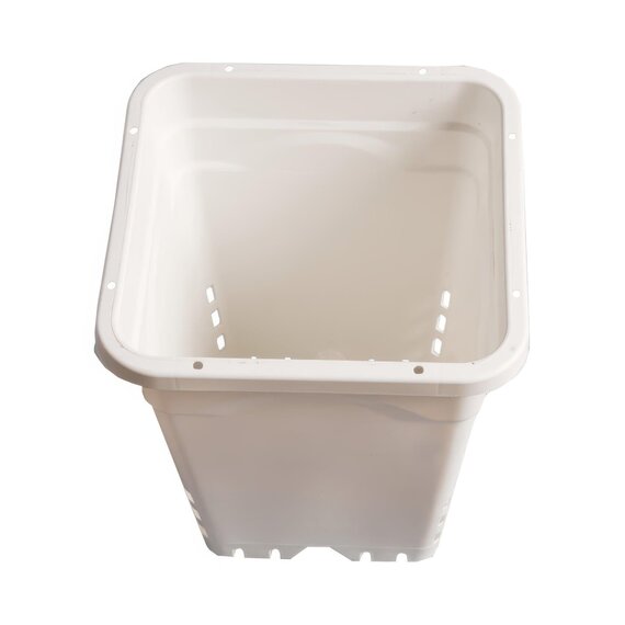Active Aqua Square Pot - 12 x 12 x 12-in - White - Case of 24