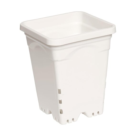Active Aqua Square Pot - 7 x 7 x 9-in - White - Case of 50