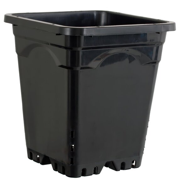 Active Aqua Square Pot - 9 x 9 x 10-in - Black - Case of 24