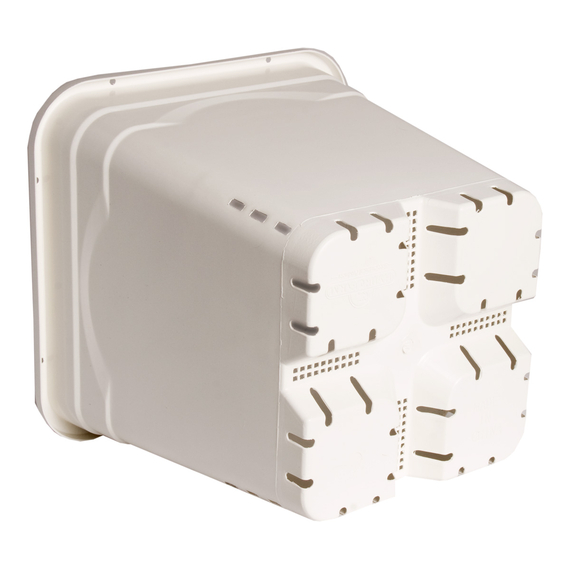 Active Aqua 9" x 9" Square White Pot, 10" Tall, case of 24