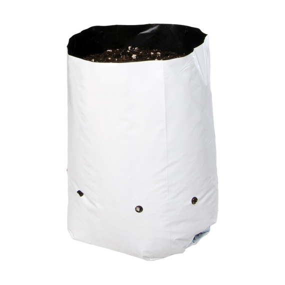 Hydrofarm Black & White Grow Bag, 2 gal (20 packs of 25)
