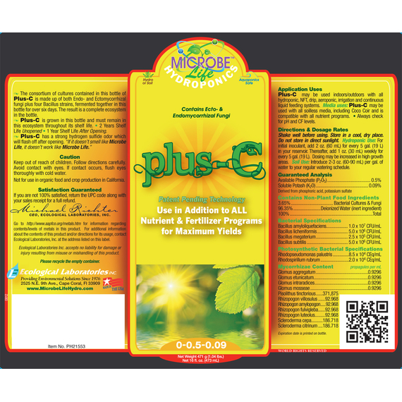 Microbe Life Plus-C, 2.5 gal (CA)