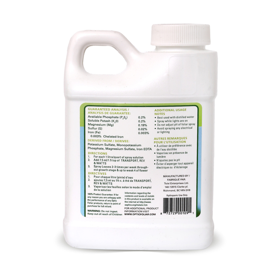Optic Foliar Watts, 250 ml - (Case of 12)