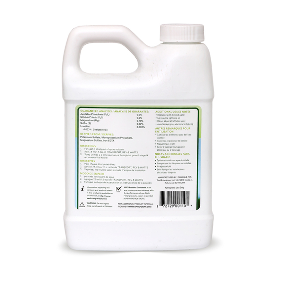 Optic Foliar Watts, 500 ml - (Case of 12)