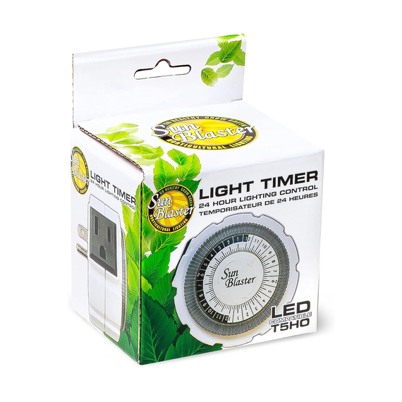 SunBlaster 24hr Analog Timer, Single Outlet, 15 Amp
