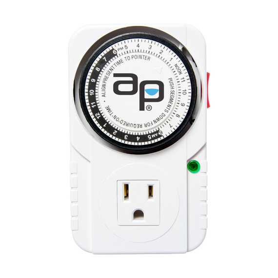 Autopilot Analog Grounded Timer, 1725W, 15A, 15 Minute On/Off, 24 Hour