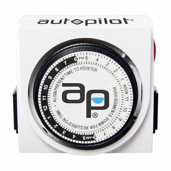 Autopilot Dual-Outlet Analog Grounded Timer - 1725W - 15A - 24-Hour
