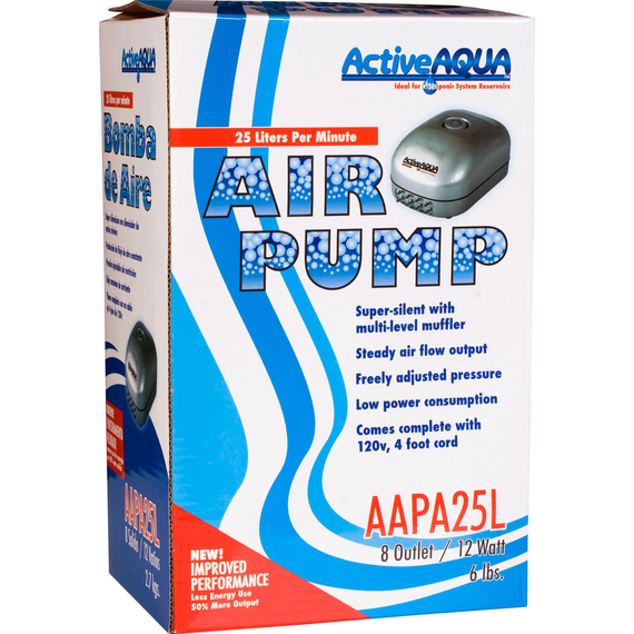 Active Aqua Air Pump, 8 Outlets, 12W, 25 L/min
