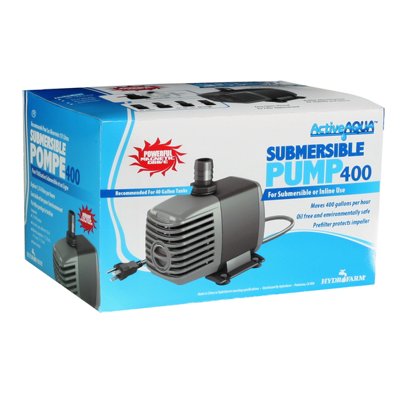 Active Aqua Submersible Water Pump, 400 GPH