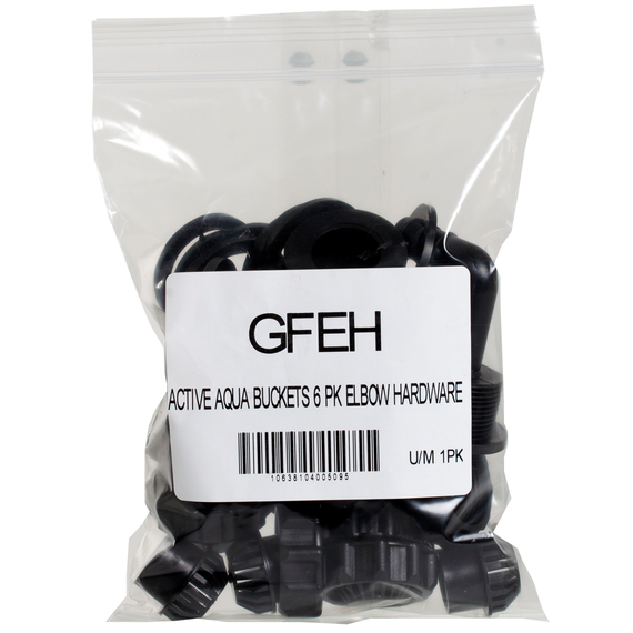 Active Aqua Grow Flow Elbow Hardware Kit, pack of 6