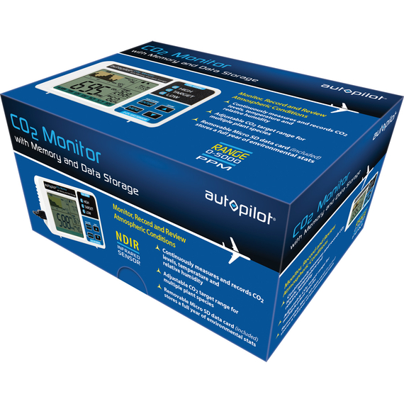 Autopilot Desktop CO2 Monitor with Memory and Data Storage
