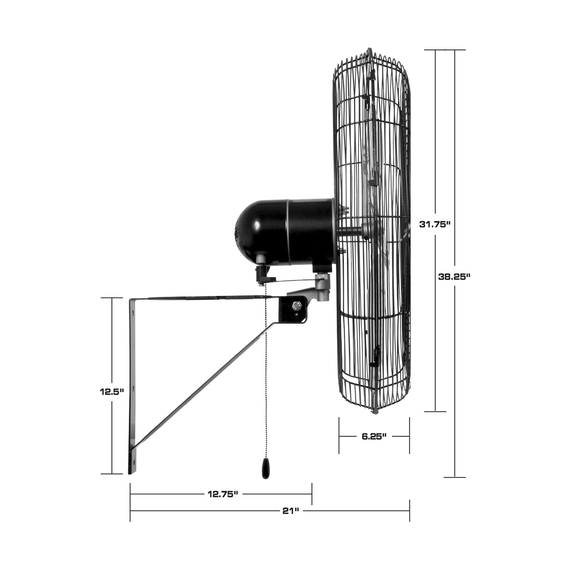 Hurricane Pro Commercial Grade Oscillating Wall Fan 30"