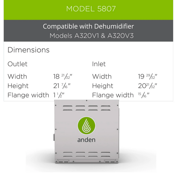 Anden Duct Kit for A320V1 and A320V3 Dehumidifiers