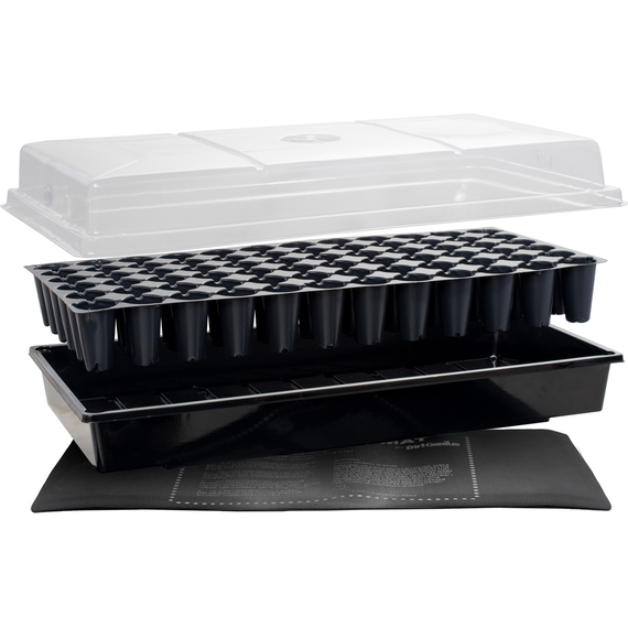 Jump Start Germination Station w/Heat Mat, Tray, 72-Cell Pack, 2" Dome