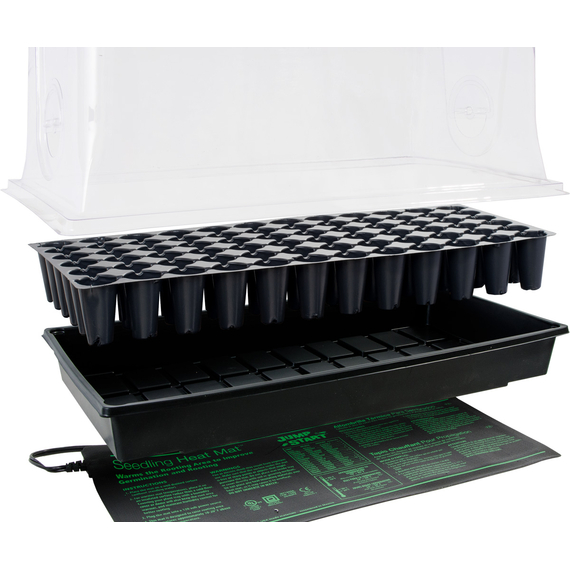 Jump Start Hot House w/Heat Mat, Tray, 72-Cell Insert, 7.5" dome