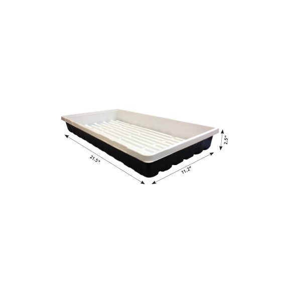 Mondi Black & White 10 x 20 Propagation Tray, No Holes
