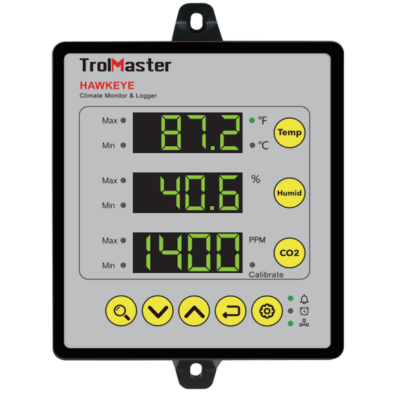 Hawkeye 3-in-1 Monitor & Logger,3-in-1(Temp/Humid/CO2)Sensor