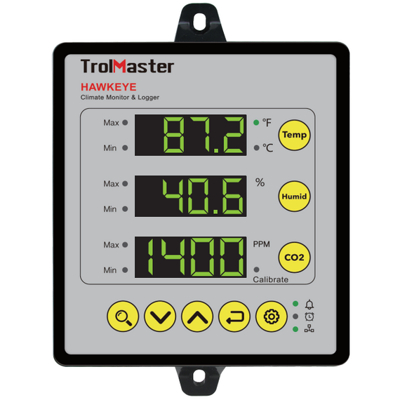 Hawkeye 3-in-1 Monitor & Logger,3-in-1(Temp/Humid/CO2)Sensor