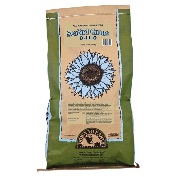 Down To Earth Seabird Guano 0-11-0 Organic Fertilizer - 40 lb - OMRI Listed