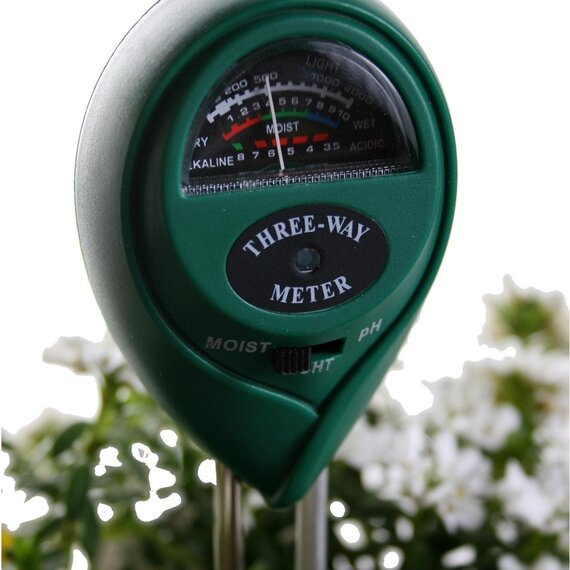 Hydrofarm Active Air 3-Way Meter - Moisture, Light, and pH
