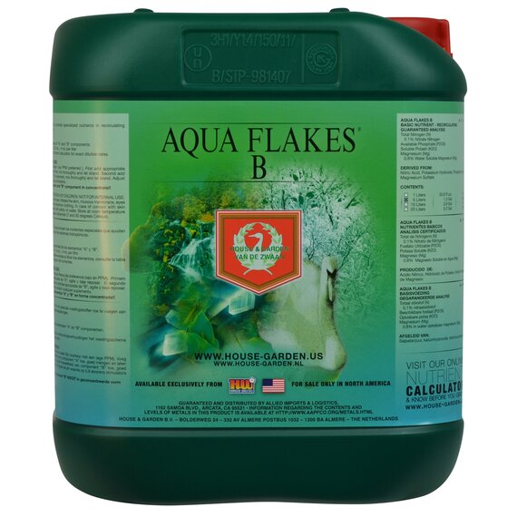 House & Garden Aqua Flakes B Base Nutrient - 5 L