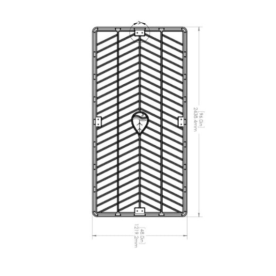 Botanicare Original Grow Trays OD Tray - 4 x 8 ft - Black