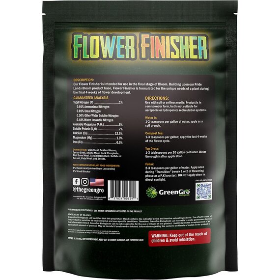 GreenGro Biologicals Flower Finisher Fertilizer - 2 lb
