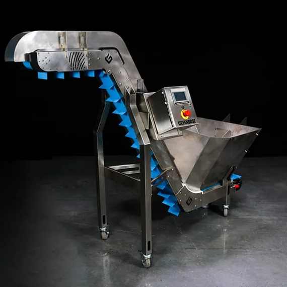 GreenBroz M+ Dry Trimmer with Rise Conveyor