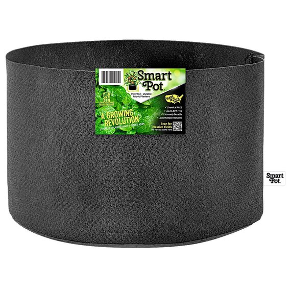 Smart Pot Fabric Grow Bag - 10 Gal - No Handles - 16-in Diam x 11.5-in H