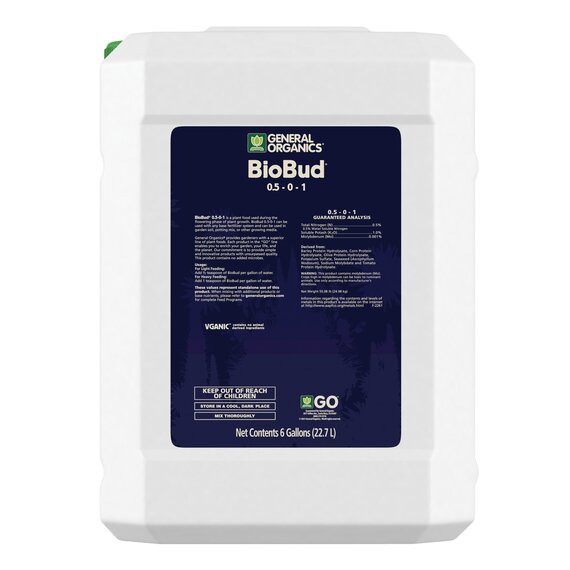 GH General Organics BioBud 0.5-0.1-1 Bloom Supplement - 6 Gal