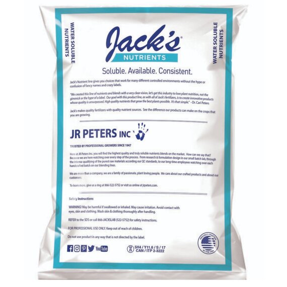 Jack's Nutrients 15-0-0 Calcium Nitrate Part B Fertilizer - 25 lb