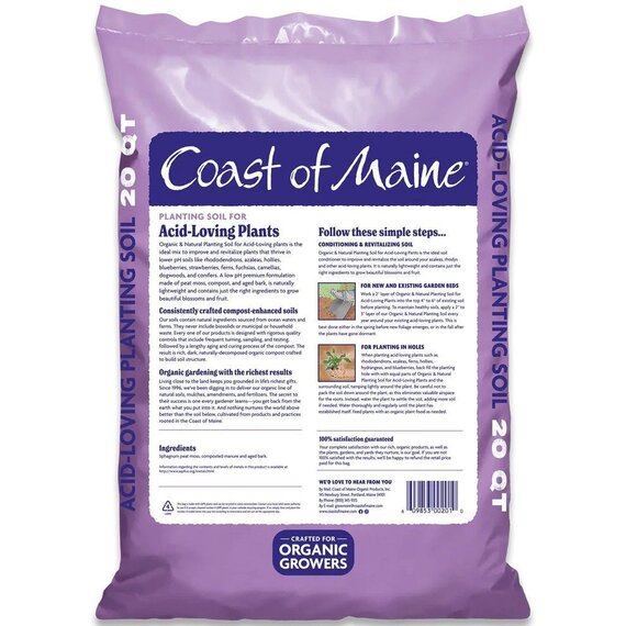 Coast of Maine Acid Loving Planting Soil - 20 Qt - Target pH 5.0