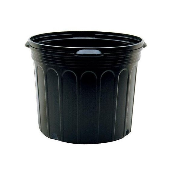 Nursery Supplies Econo-Grip Nursery Pot - Trade #7 - 13.75-in - 6.08 Gal - Black - Case of 20