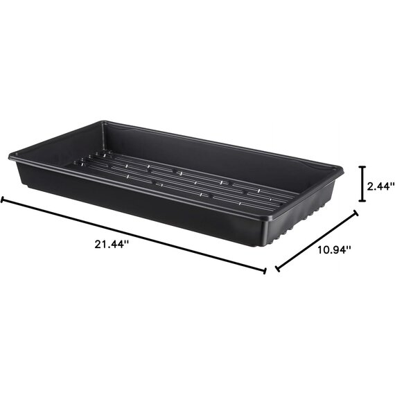 Landmark Plastic L Series 1020 Tray with Drainage Holes - Gray - 10.8 x 21.22 x 2.33-in - 100-Pack