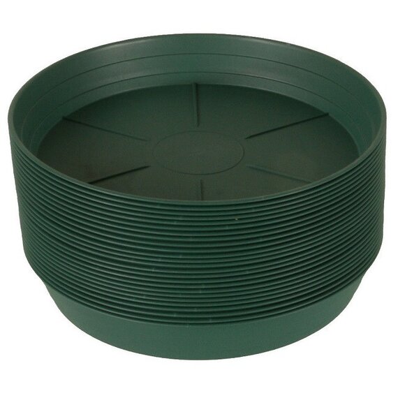 Hydrofarm Green Premium Saucer - 8-in - Pack of 25